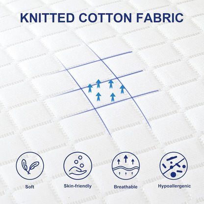 Knitted cotton pillow cover fabric with soft, skin-friendly, breathable icons
