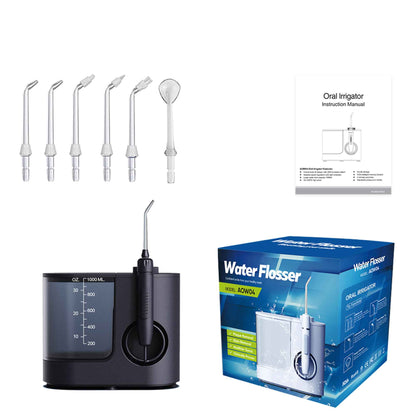 Orku 1000ml Water Flosser Electric Oral Irrigator - Adjustable Pressure Black
