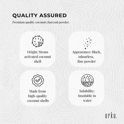 Orku 2.3Kg Activated Carbon Powder Coconut Charcoal Bucket - Water Filtration