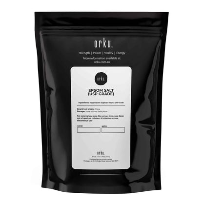 Orku 2Kg USP Epsom Salt Crystals - Magnesium Sulphate Bath Garden Household Use