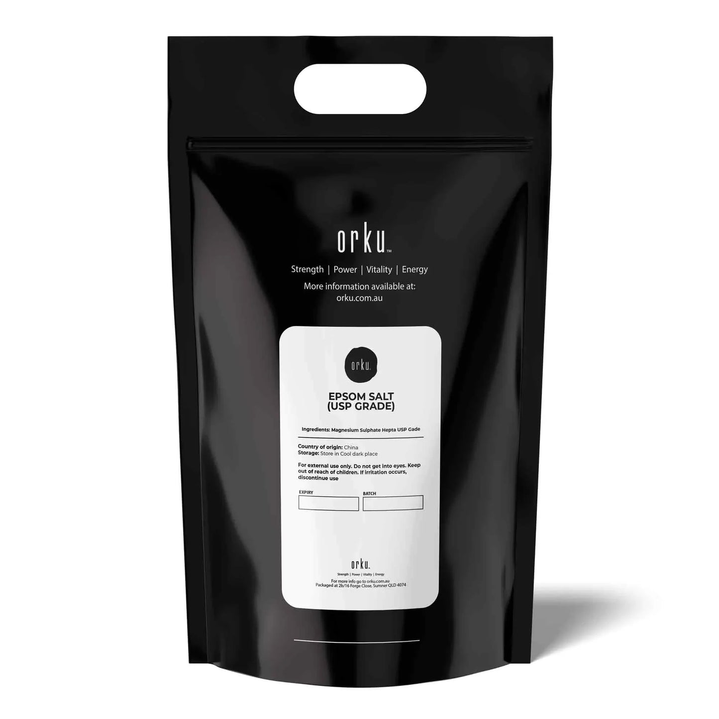Orku 5Kg USP Epsom Salt Crystals - Magnesium Sulphate Bath Garden Household Use