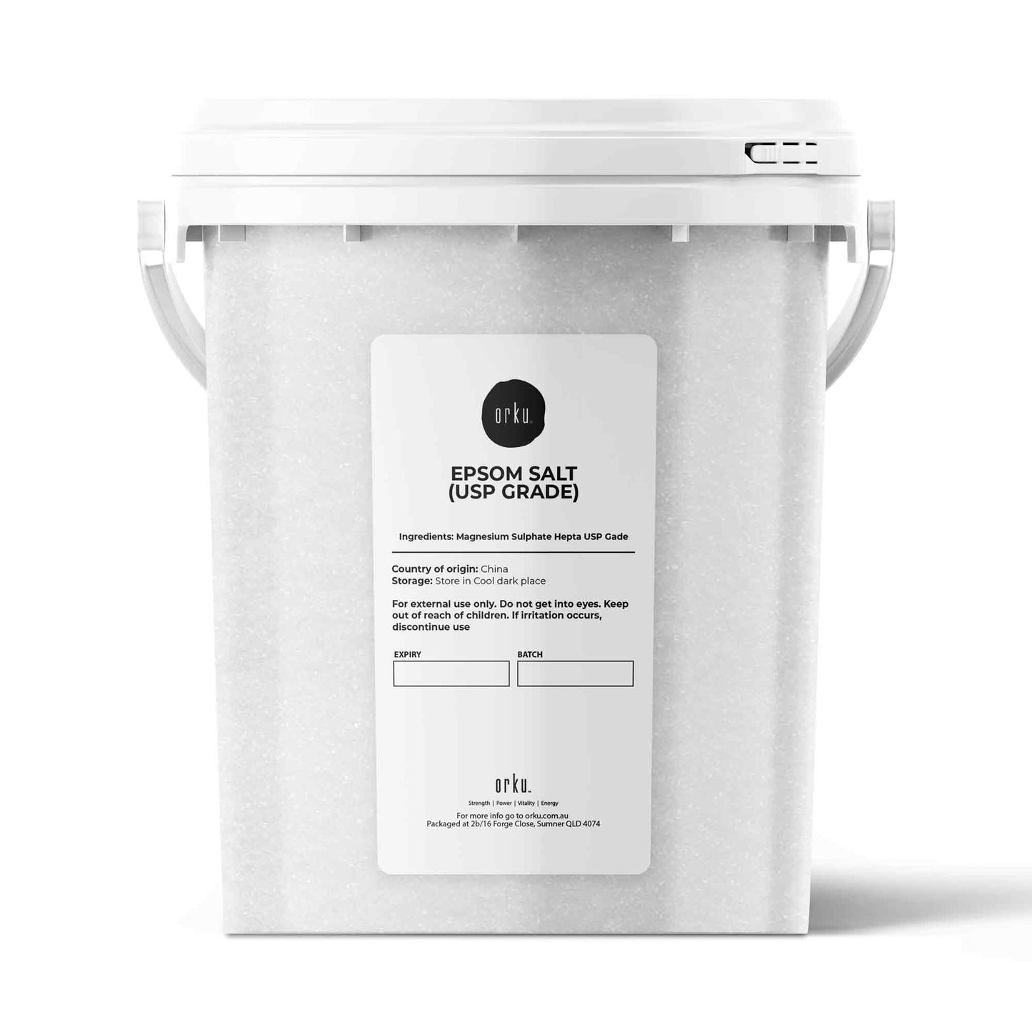 Orku 1.3Kg USP Epsom Salt Tub Bulk Magnesium Sulphate Bath Garden Household Use