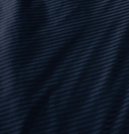 1000TC Ultra Soft Striped King Size Midnight Blue Duvet Quilt Cover Set