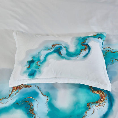 Ocean Marble Quilt Cover Set - Super King Size