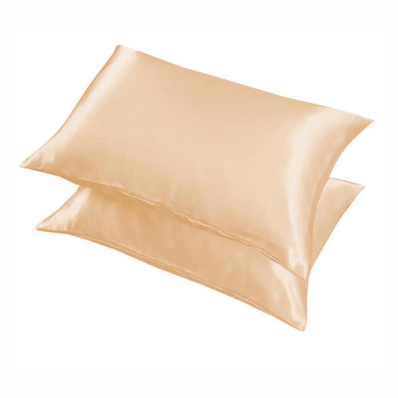 2 Pack Satin Pillowcases Luxury Soft Cushion Covers Bedroom Home Decor - Lake Blue