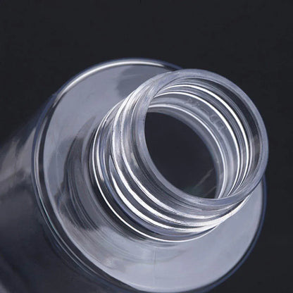 50/100/150ml Plastic Toner Lotion Bottles Refillable Travel Cosmetic Containers - White Lid + Transparent Bottle - 150ml