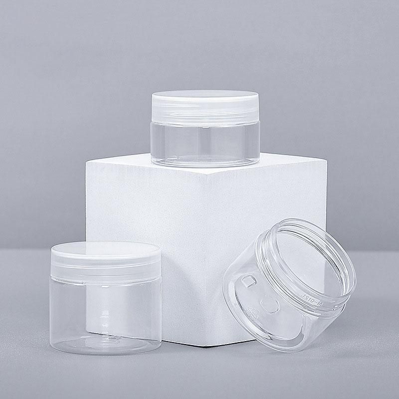 10pcs Transparent Wide Mouth Plastic Jars with Cap Skin Care Cream Containers - 80ml