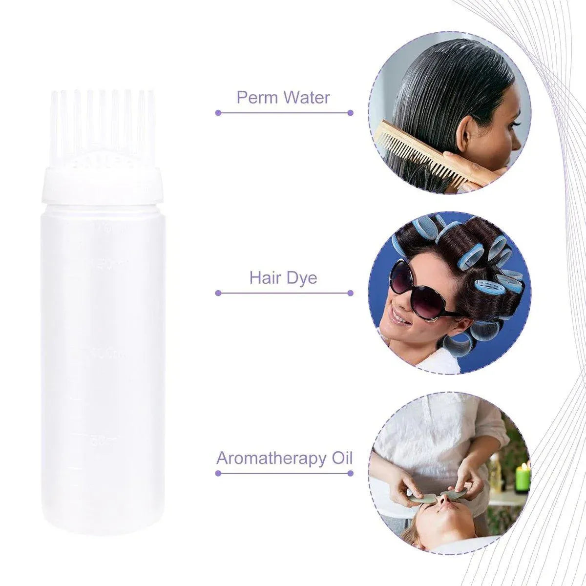 Hair Dry Cleaning Hair Bottle Combing Teeth Coloring Cream Scale Water Perm Potion Salon Tools