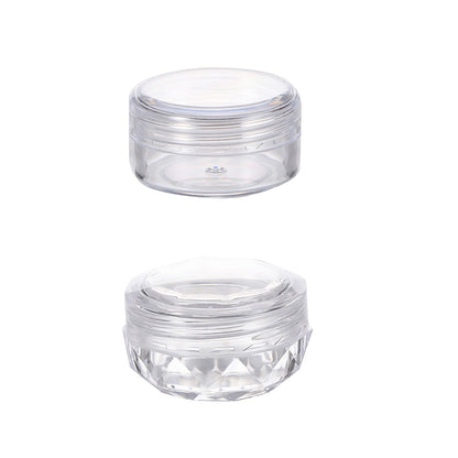 Cosmetic Cream Jar Bottle 50PCS 5g Transparent Round Refillable Sample Container - Clear Diamond Jar