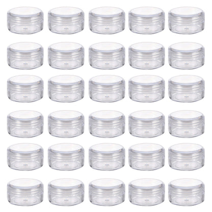 Cosmetic Cream Jar Bottle 50PCS 5g Transparent Round Refillable Sample Container - Clear Diamond Jar
