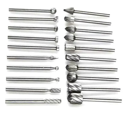 20Pcs Tungsten Steel Solid Carbide Burrs For Dremel Rotary Tool Bit Accessories