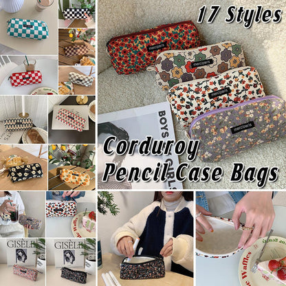Large Capacity Pencil Case Organiser Bag Stationery Holder School Travel Pouch - Hong Kong Style