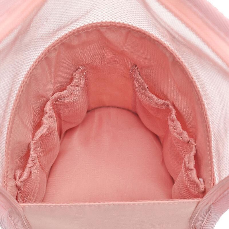 Stand Cosmetic Bag Travel Zipper Makeup Brush Holder Organizer Pouch Case Cover - Pink