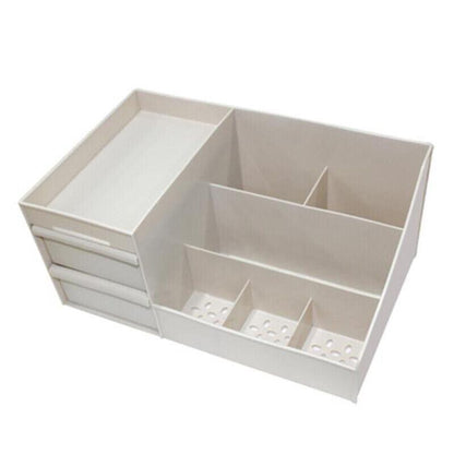 Cosmetic Makeup Organizer With Drawers Bathroom Skincare Storage Box Holder Case - Pink
