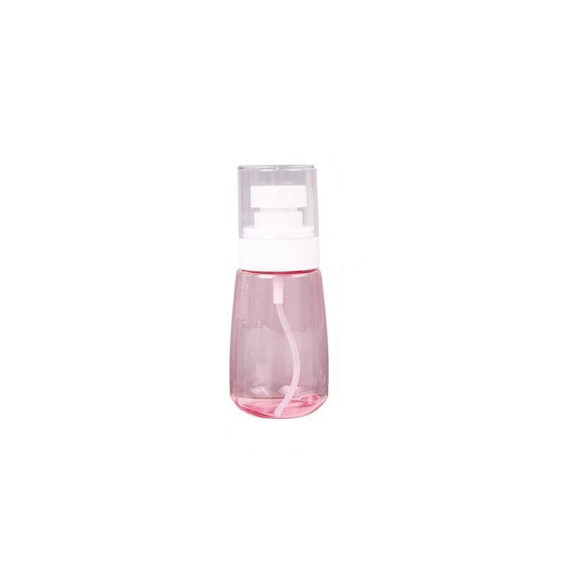10pcs Portable Travel Emulsion Dispenser Bottle Press Pump Refillable Containers - Pink-100ml