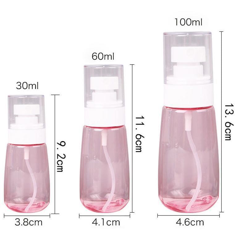 10pcs Portable Travel Emulsion Dispenser Bottle Press Pump Refillable Containers - Clear-100ml