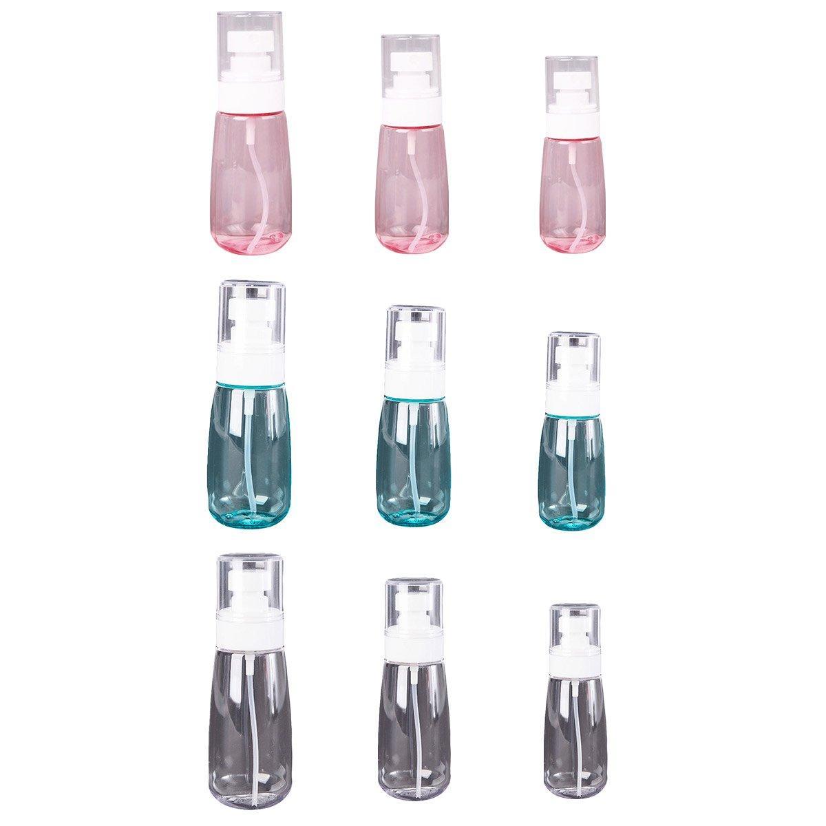 10pcs Portable Travel Emulsion Dispenser Bottle Press Pump Refillable Containers - Blue-60ml