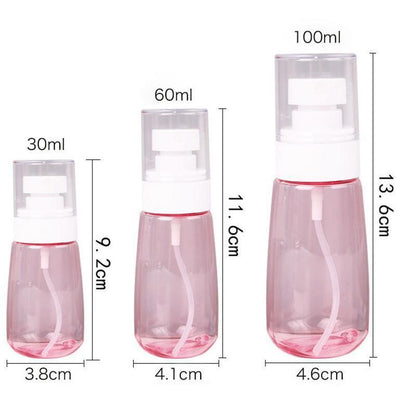 10pcs Portable Travel Emulsion Dispenser Bottle Press Pump Refillable Containers - Blue-60ml