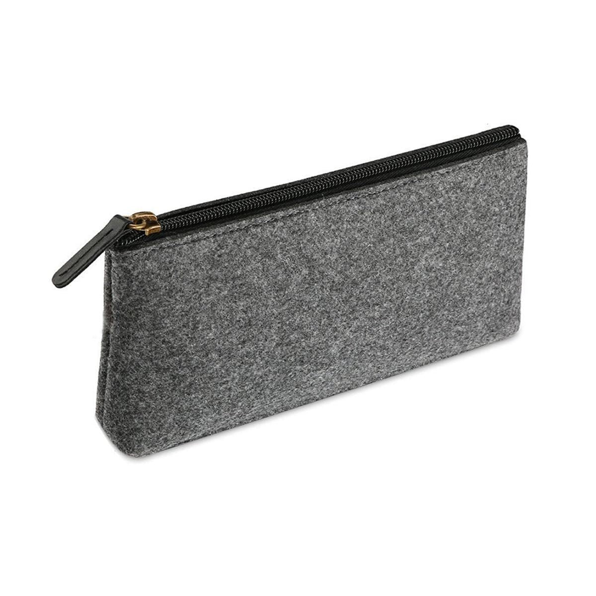 10PCS Large Capacity Felt Pencil Case Stationery Organizer Cosmetic Storage Bag