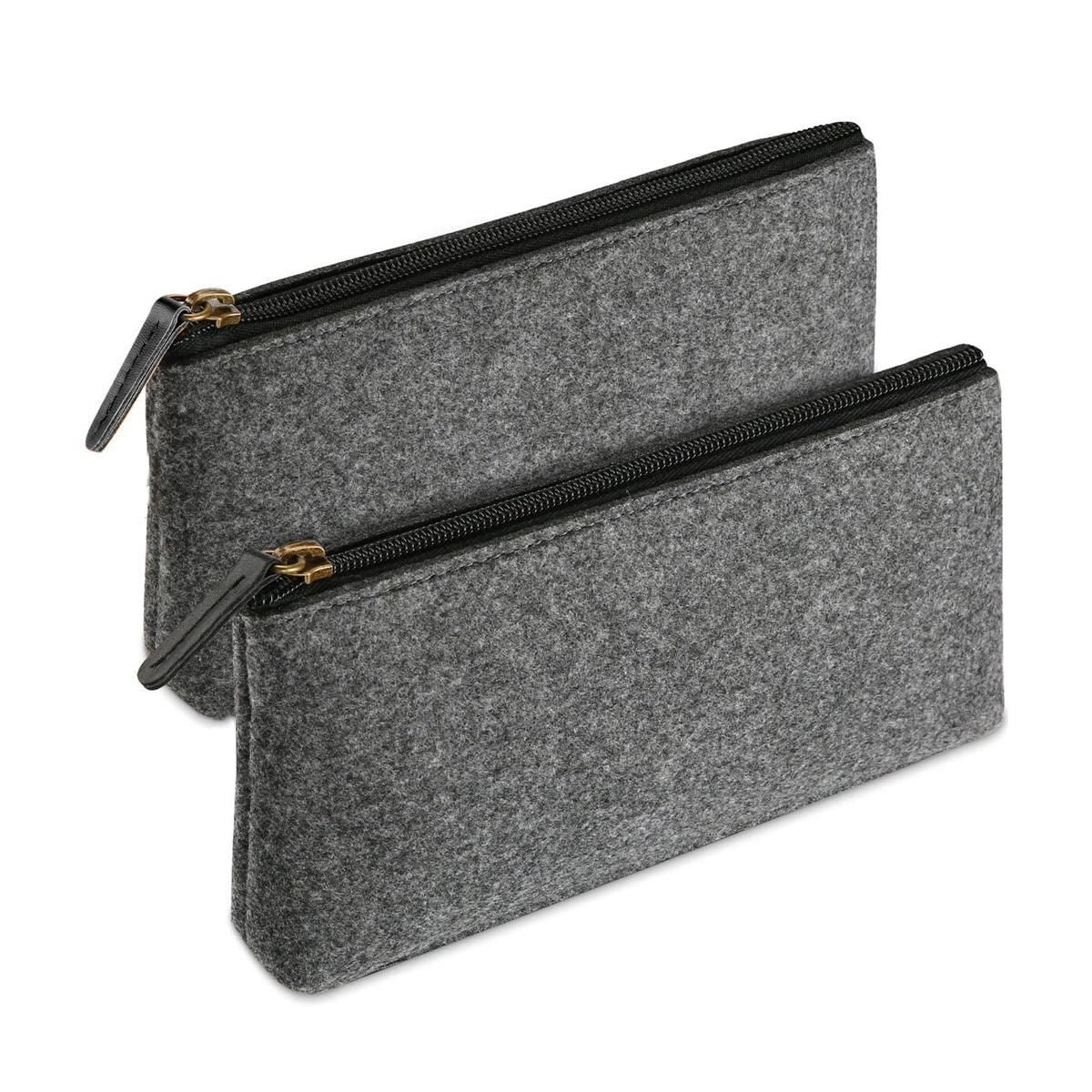 10PCS Large Capacity Felt Pencil Case Stationery Organizer Cosmetic Storage Bag