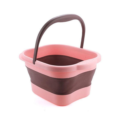 Folding Foot Spa Pedicure Bath Massage Tub Bucket Feet Basin Therapy Luxury - Blue