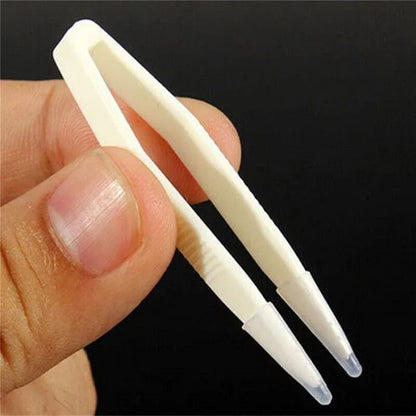 Contact Lens Tweezers Stick Inserter Remover Tool Kit Tip Storage Case Box Set - Yellow