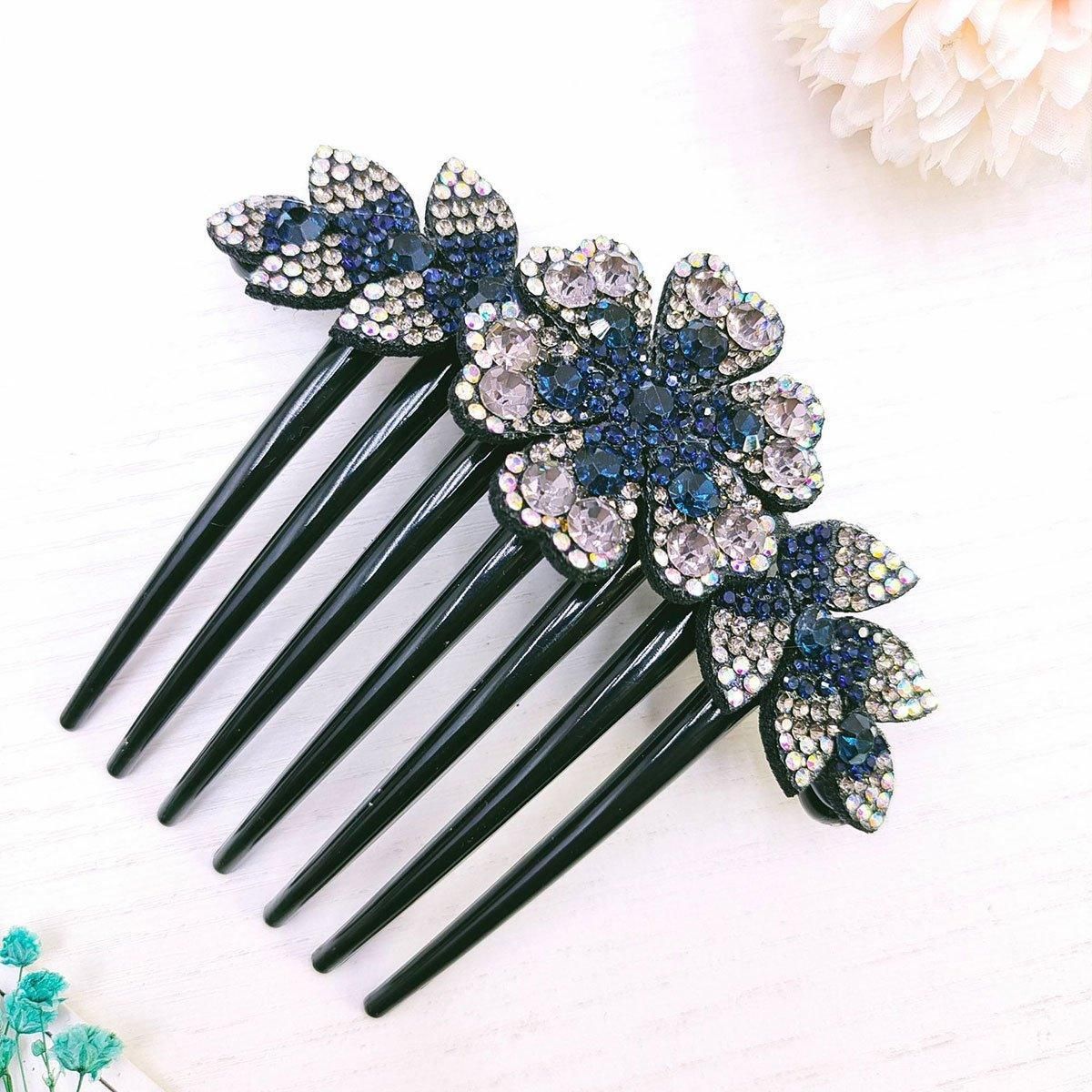 8Pack Rhinestone Hair Comb Non-Slip Simple All-Match Hair Accessories Fork Comb