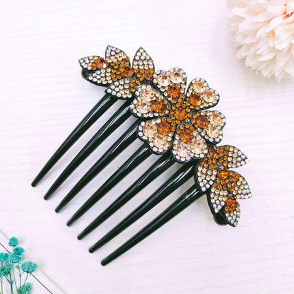8Pack Rhinestone Hair Comb Non-Slip Simple All-Match Hair Accessories Fork Comb