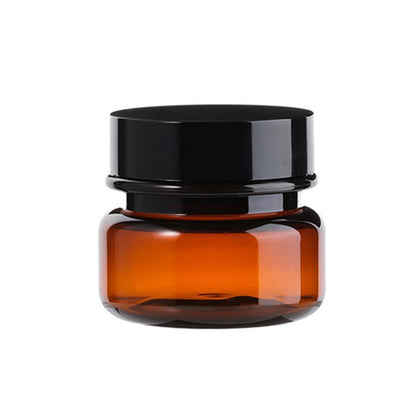 10pcs PET Plastic Cosmetic Bottles Refillable Travel Face Cream Containers - 60ml-Transparent+White-Single