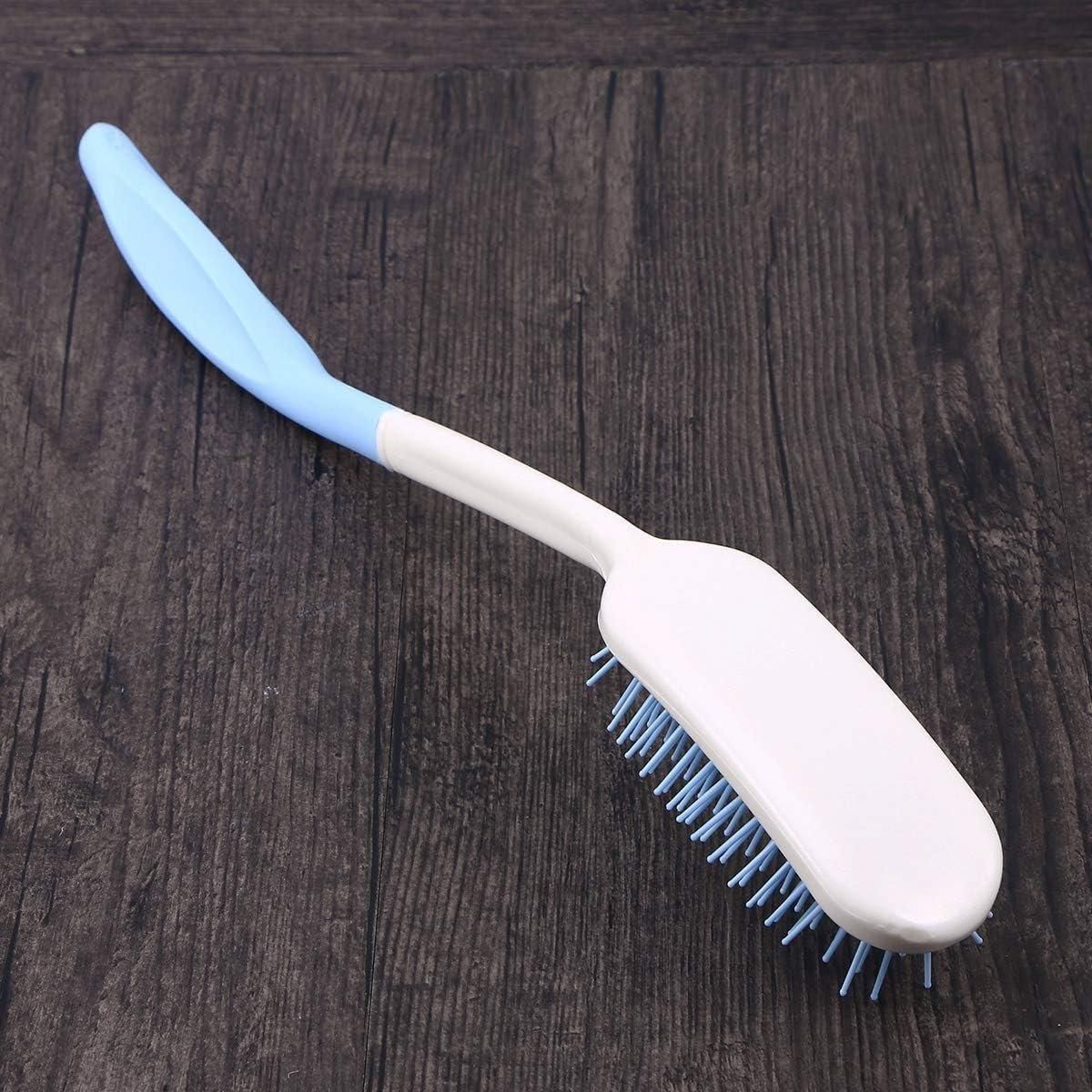 Extra Long Handle Comb Teeth and Brush for Elderly Easy Grip Hair Care Tool
