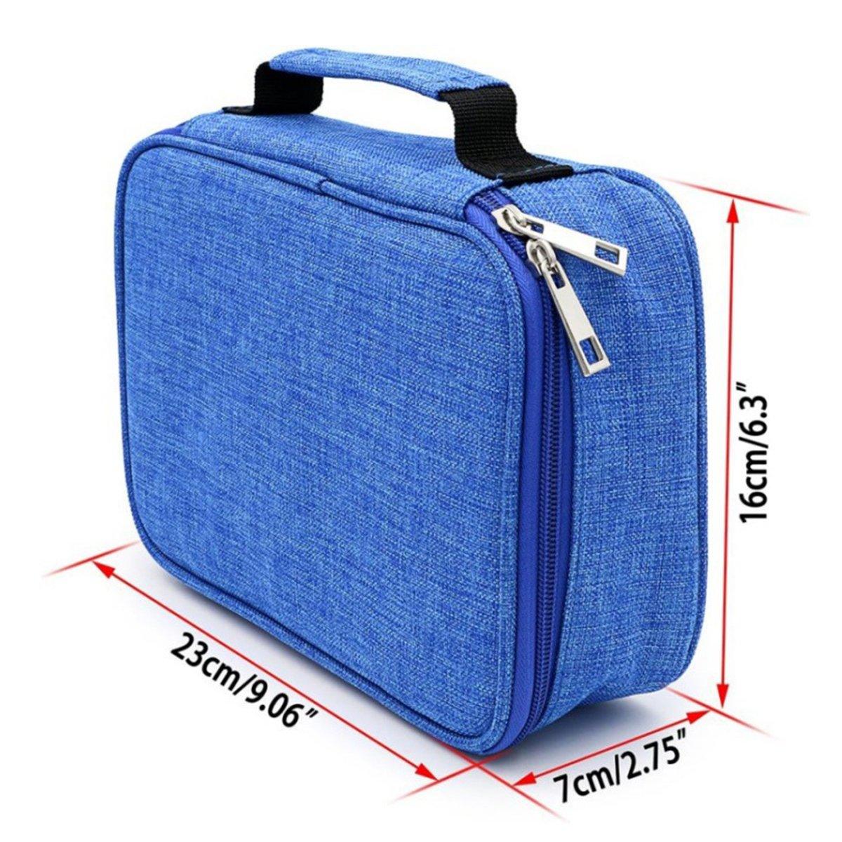 Large Capacity Waterproof Pen Pouch Pencil Case Student Stationery Storage Bag - Black