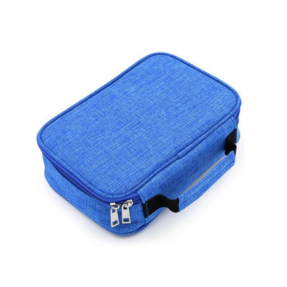 Large Capacity Waterproof Pen Pouch Pencil Case Student Stationery Storage Bag - Blue