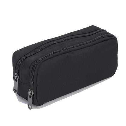 Large Capacity Pencil Case Double Layer for Primary School Students Creative Bag - Grey