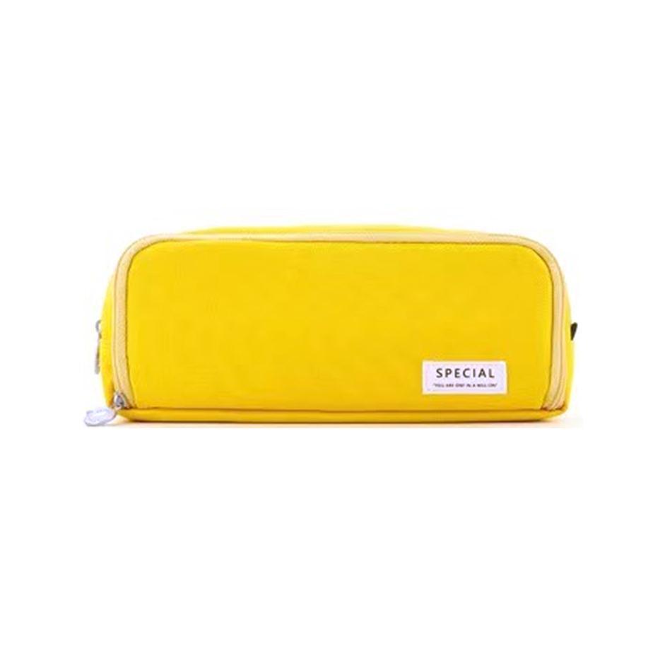 Zipper Pencil Case Large Capacity Storage Bag School Stationery Makeup Organizer - Dark Grey