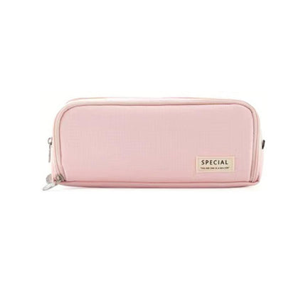 Zipper Pencil Case Large Capacity Storage Bag School Stationery Makeup Organizer - Blue