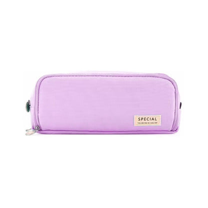 Zipper Pencil Case Large Capacity Storage Bag School Stationery Makeup Organizer - Blue