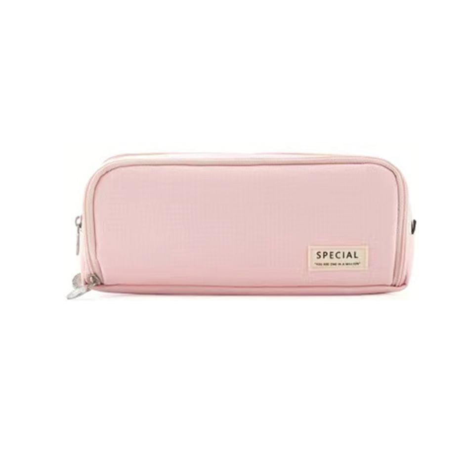 Zipper Pencil Case Large Capacity Storage Bag School Stationery Makeup Organizer - Navy
