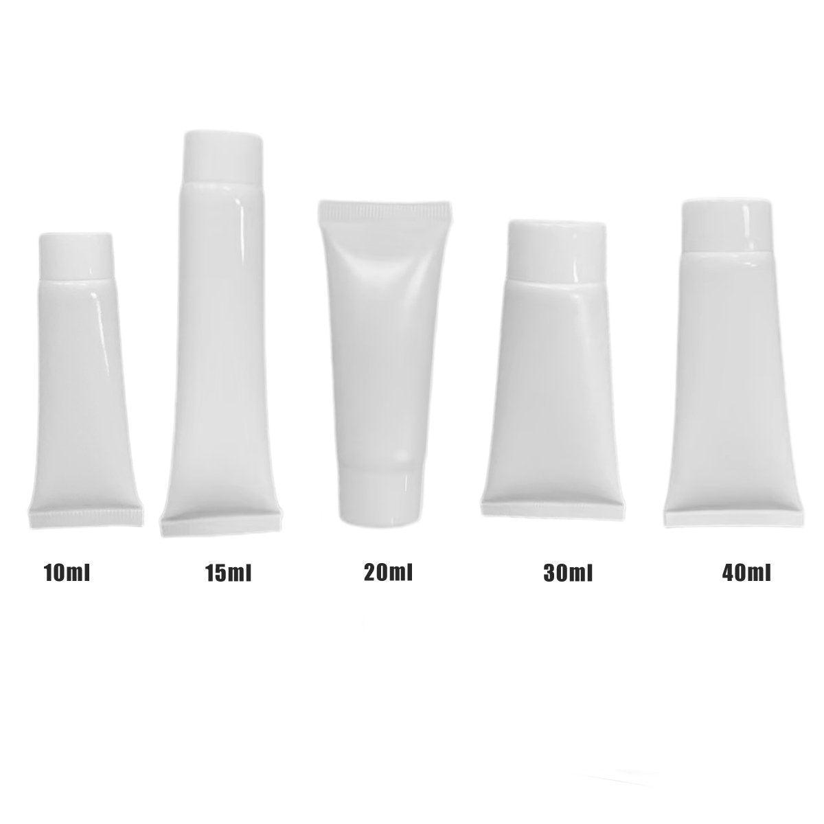 10x Soft Cosmetic Tubes for Face Wash Hand Cream Lotion Packaging Containers - 10ml