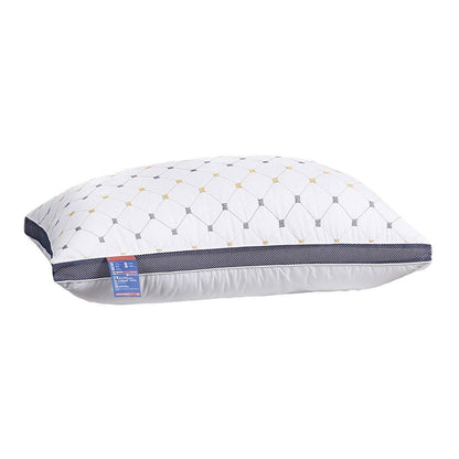 Pillow with geometric pattern on a white background