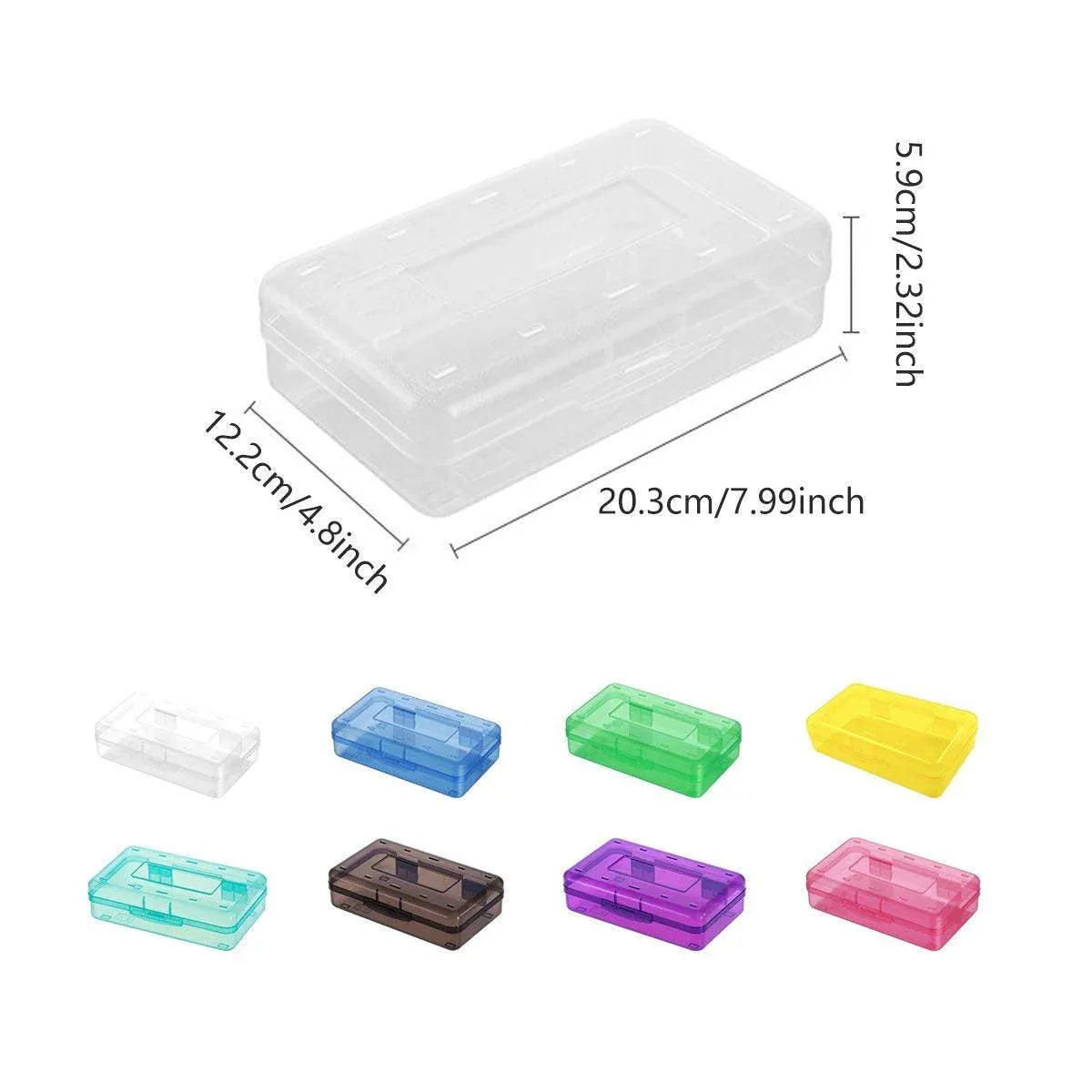 Large Capacity Transparent Plastic Pencil Case Multifunctional Student Art Box - Light Green