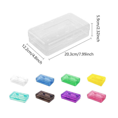 Large Capacity Transparent Plastic Pencil Case Multifunctional Student Art Box - Green