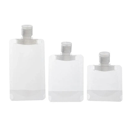 15PCS Reusable Cosmetic Travel Leakproof Pouch Set 30ml 50ml 100ml