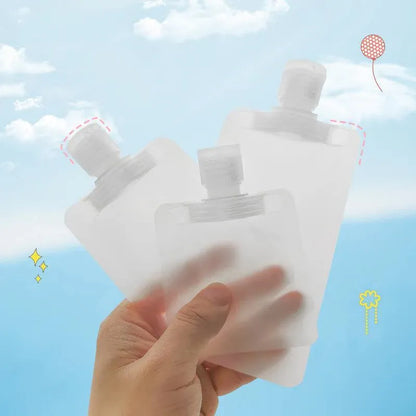15PCS Reusable Cosmetic Travel Leakproof Pouch Set 30ml 50ml 100ml