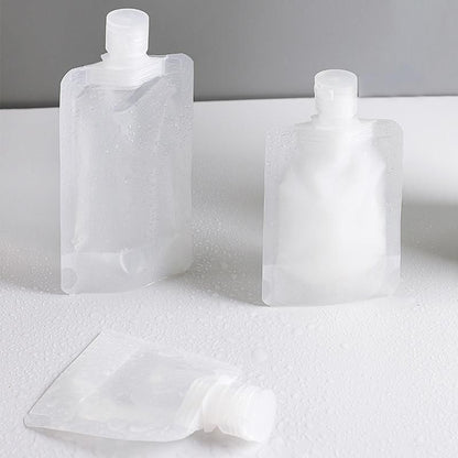 15PCS Reusable Cosmetic Travel Leakproof Pouch Set 30ml 50ml 100ml