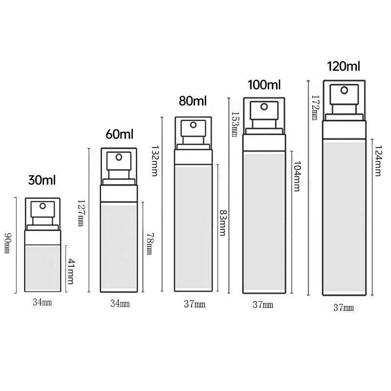 10pcs Small Empty Spray Bottles for Disinfectant Fine Mist Travel Dispense - Spray-Bottle-10pcs-80ml