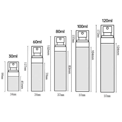 10pcs Small Empty Spray Bottles for Disinfectant Fine Mist Travel Dispense - Spray-Bottle-10pcs-80ml