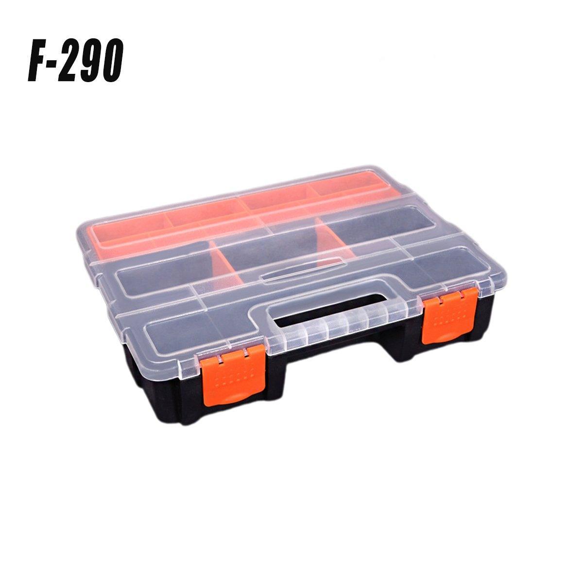 Clear Plastic Storage Box Multi Compartment Organizer for Small Parts Beads - F-156