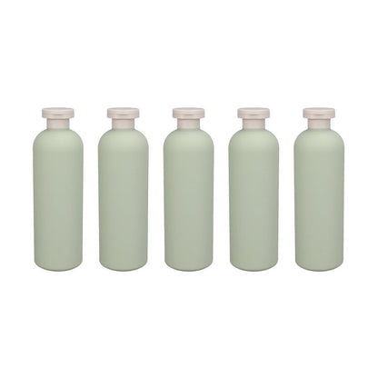 5PCS Green Squeeze Bottles Refillable Plastic Liquid Soap Lotion Travel Use