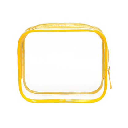 4pcs Durable PVC Cosmetic Bags Easy to Clean Multiple Sizes and Colours 9 Shades - 4pcs-Black