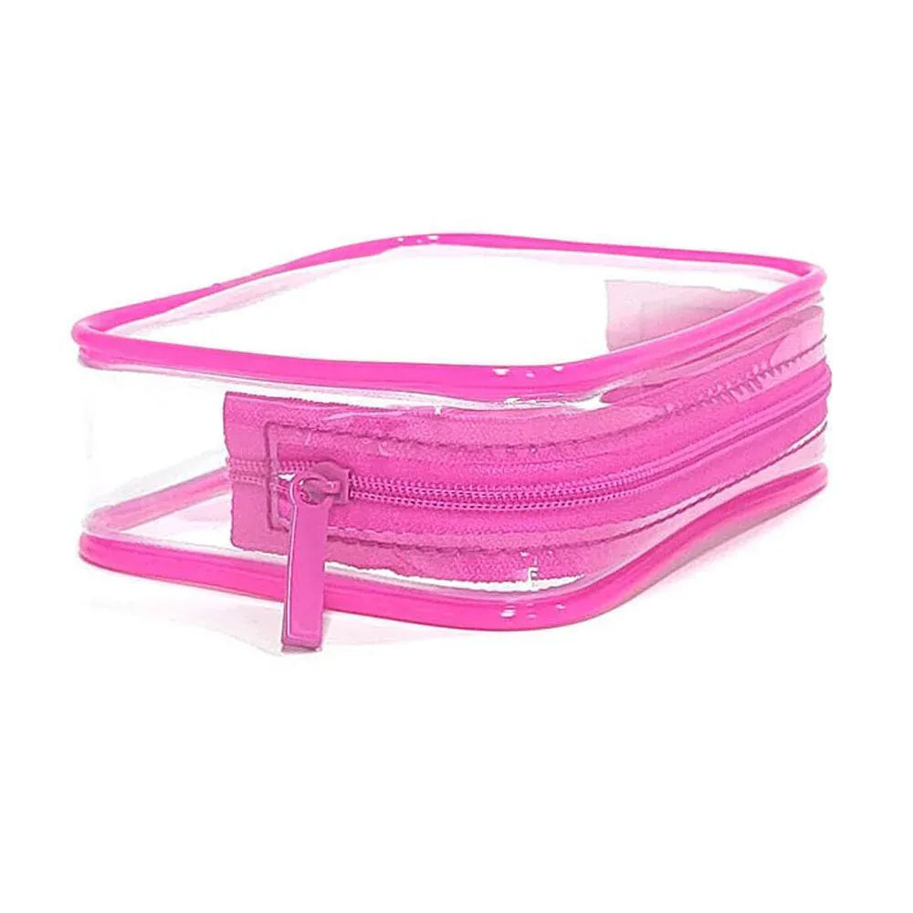 4pcs Durable PVC Cosmetic Bags Easy to Clean Multiple Sizes and Colours 9 Shades - 4pcs-Peach-Powder